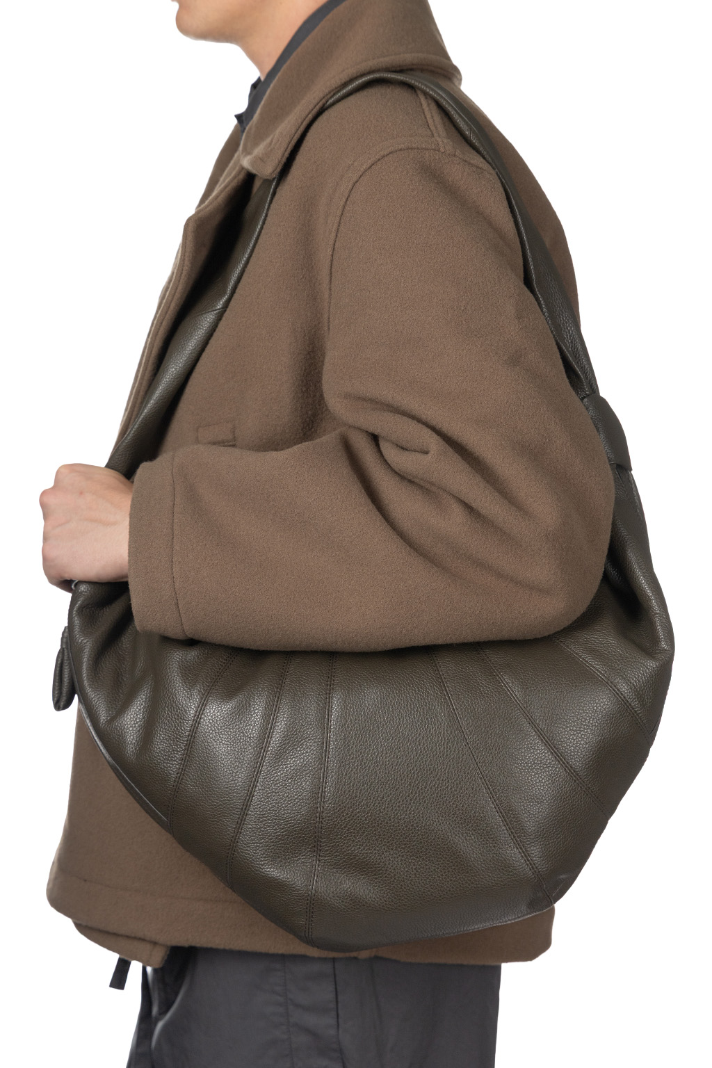 Lemaire - Large Croissant Bag - Soft Grained Leather - Marecage