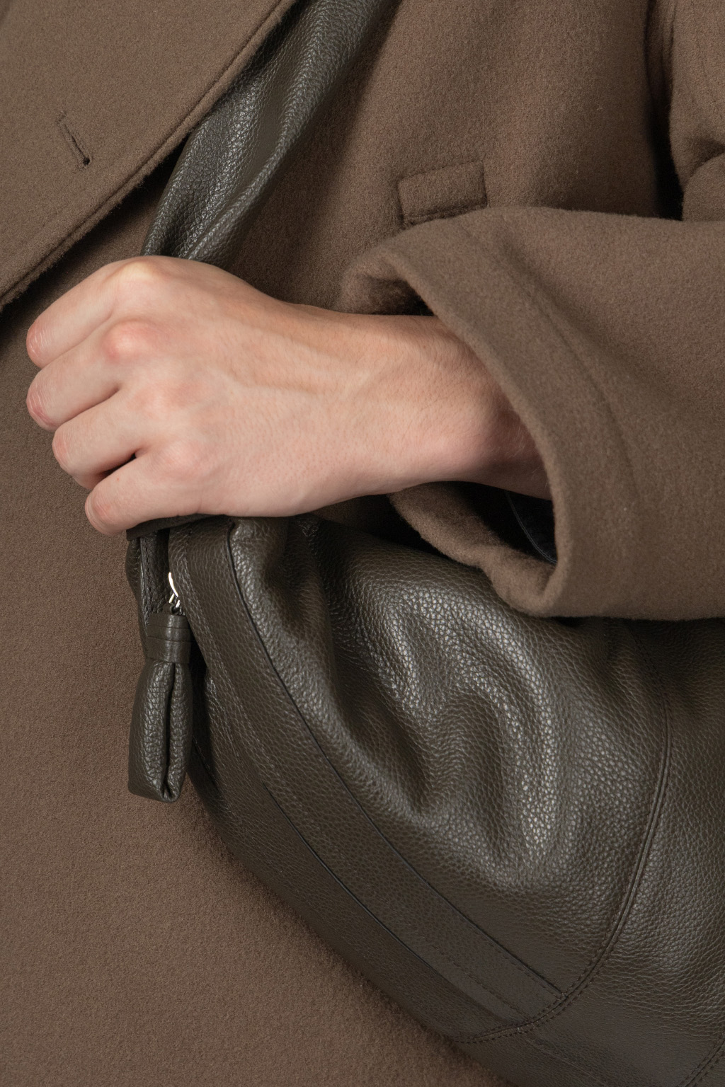 Lemaire - Large Croissant Bag - Soft Grained Leather - Marecage