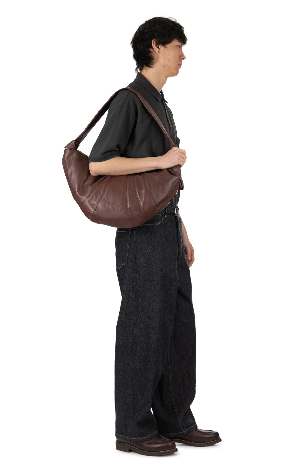 Lemaire - Large Croissant Bag - Soft Nappa Leather - Bitter Cocoa