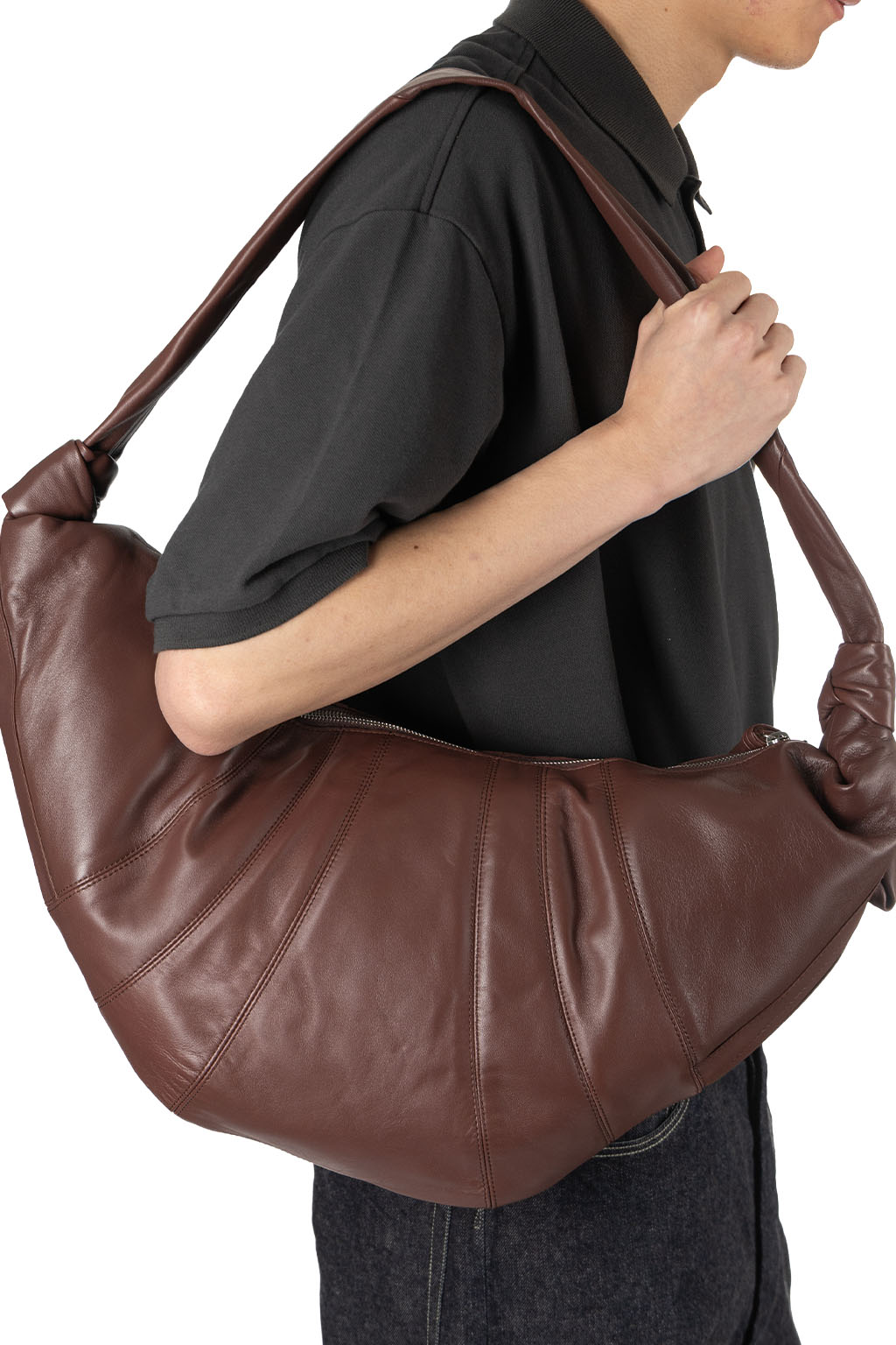 Lemaire - Large Croissant Bag - Soft Nappa Leather - Bitter Cocoa