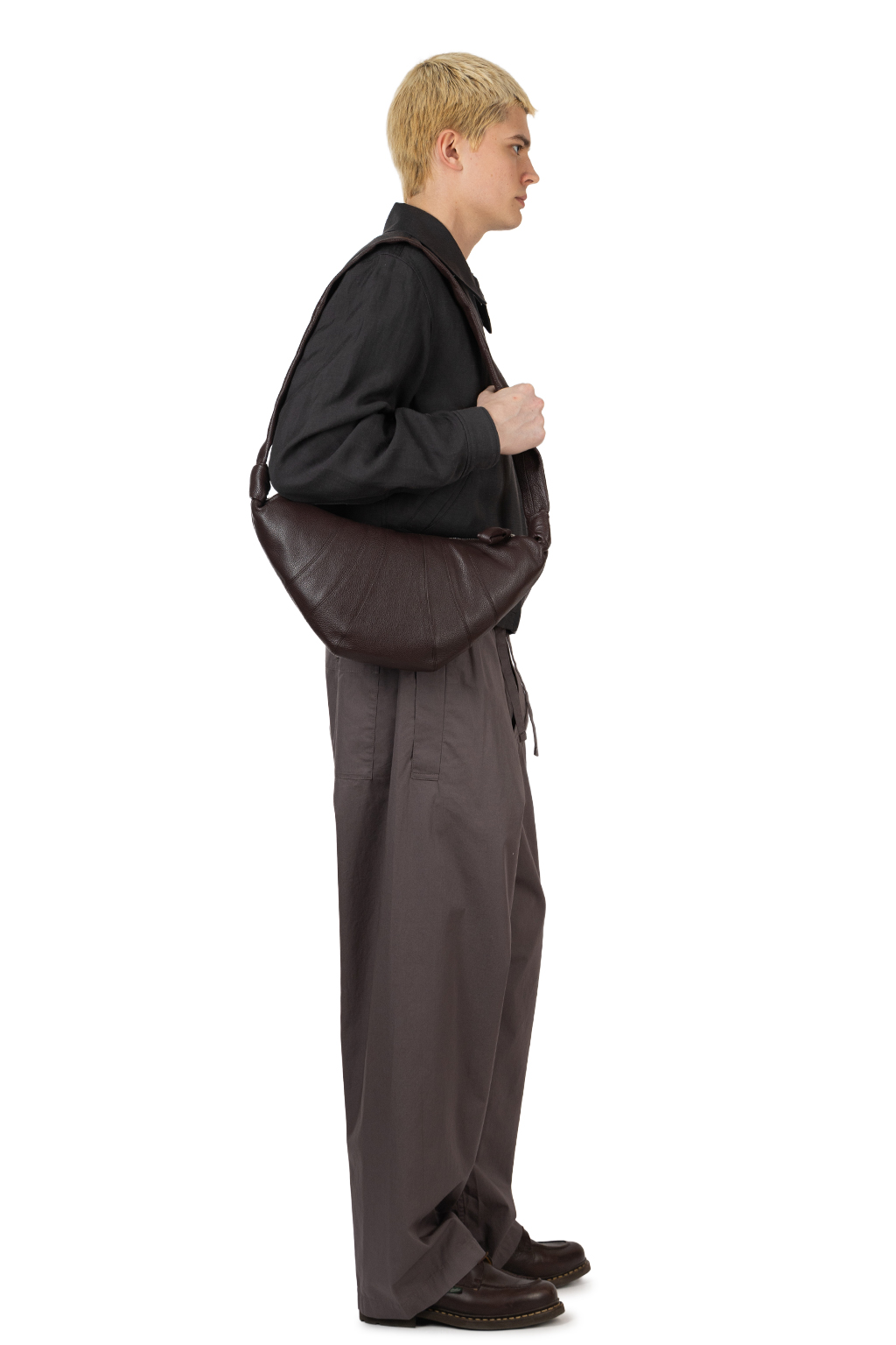 Lemaire - Mediam Croissant Bag Soft Grained Leather - Tiramisu