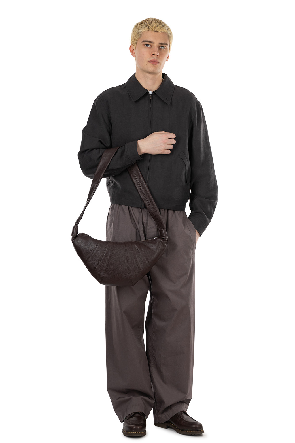 Lemaire - Mediam Croissant Bag Soft Grained Leather - Tiramisu