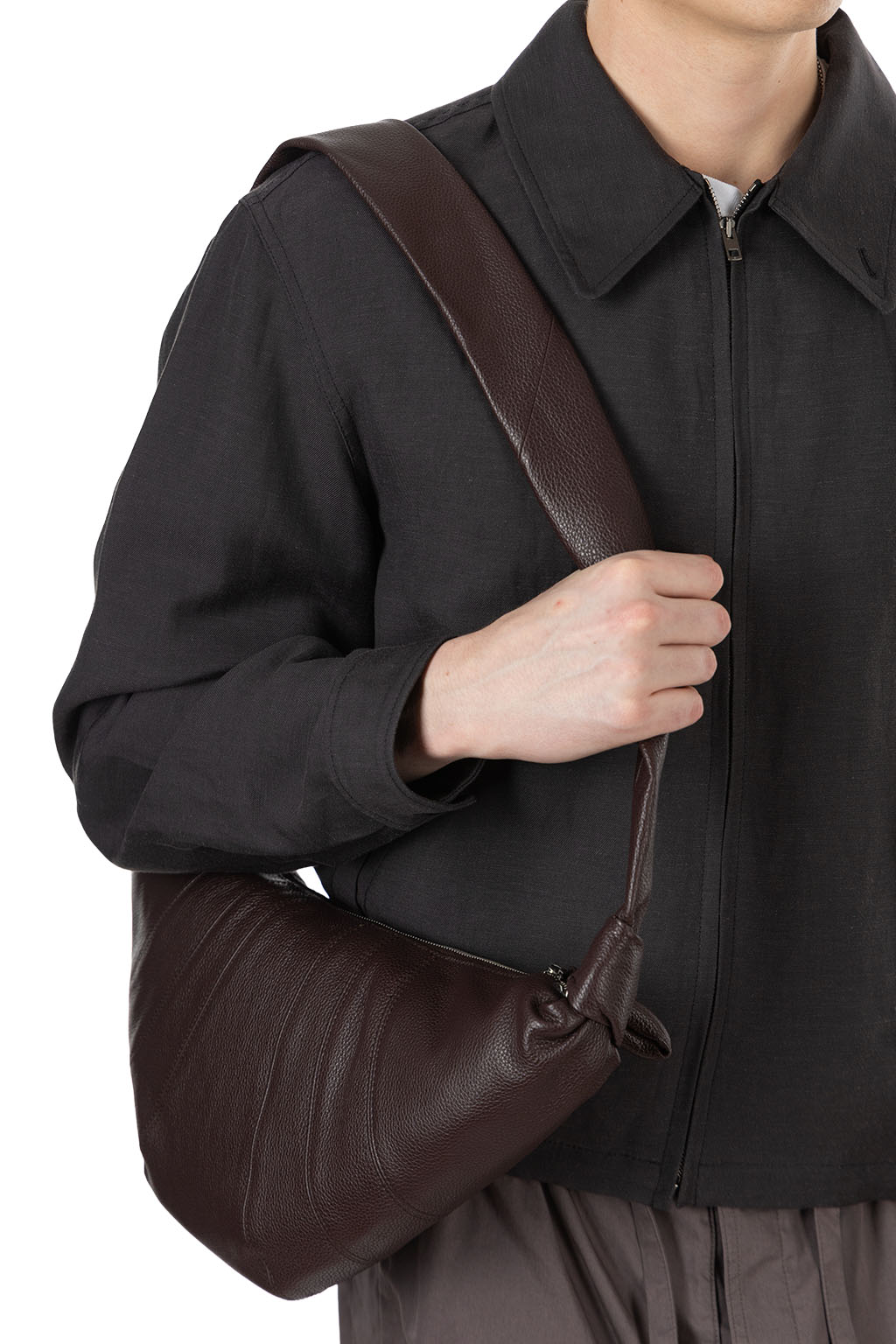 Lemaire - Mediam Croissant Bag Soft Grained Leather - Tiramisu