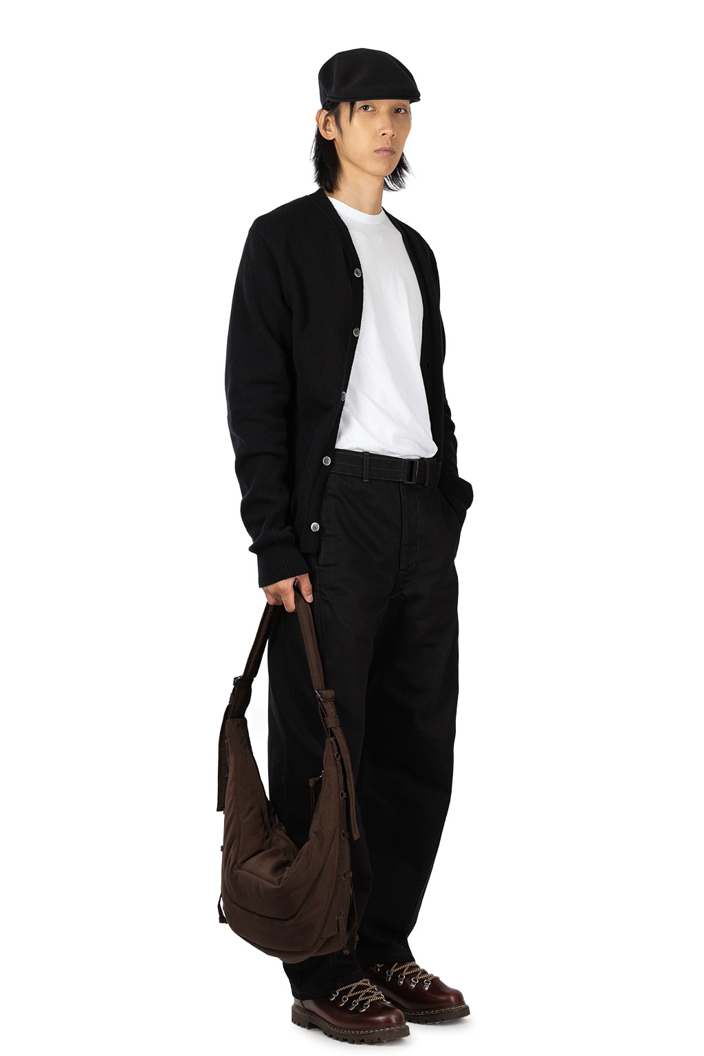 Lemaire - Medium Soft Game Bag - Nylon Canvas - Chocolate Truffle