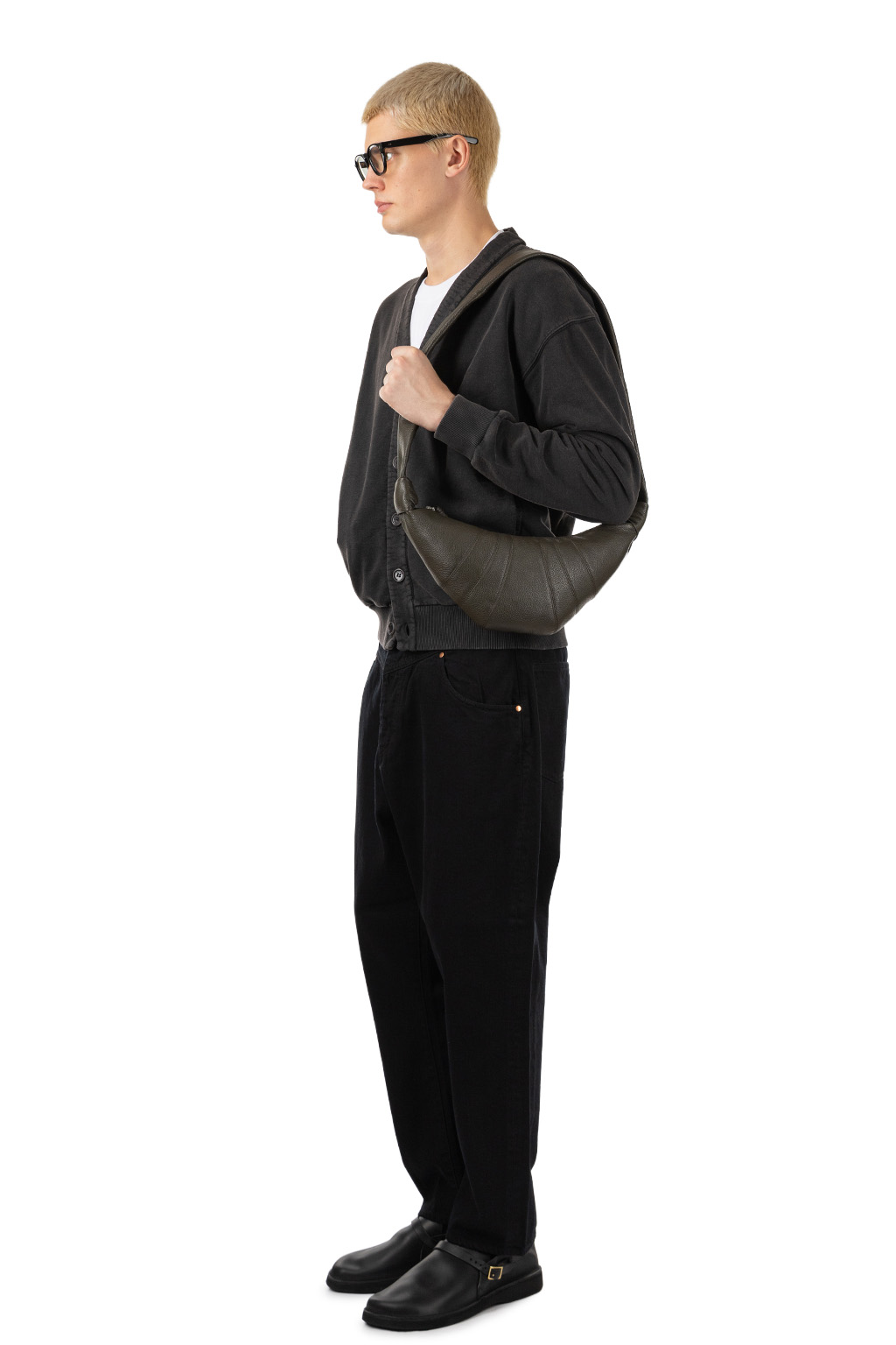 Lemaire - Small Croissant Bag - Soft Grained Leather - Marecage