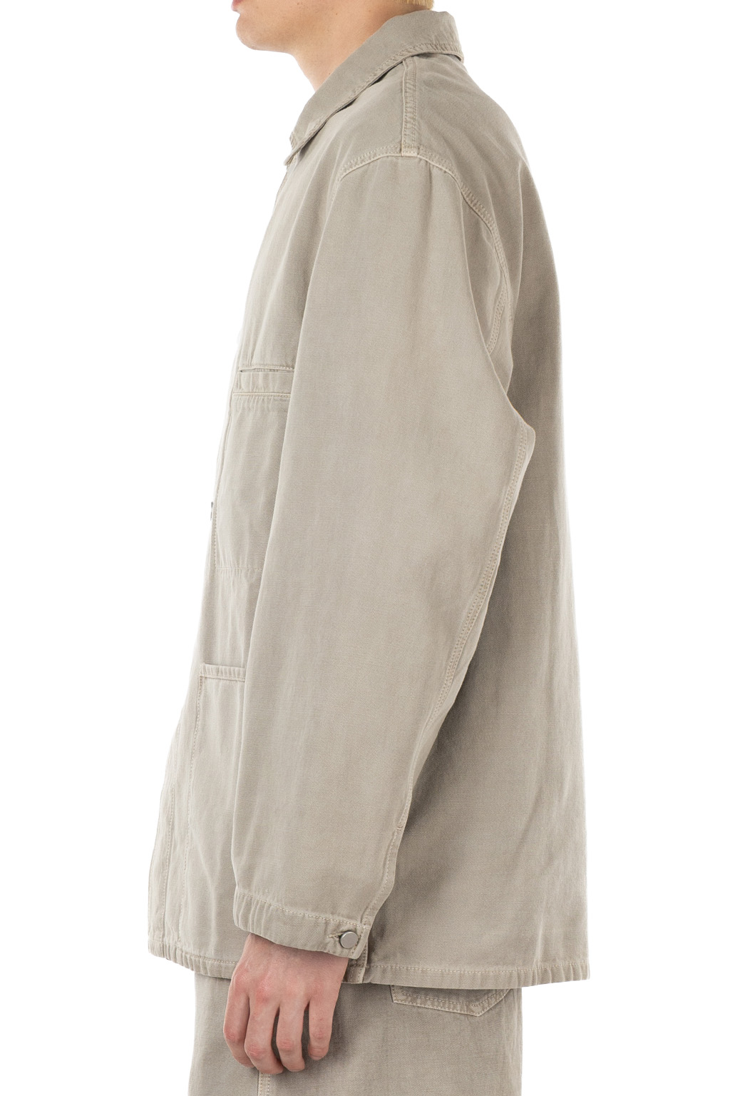 Lemaire - Utility Overshirt - Snow Broken Twill - Moonstone