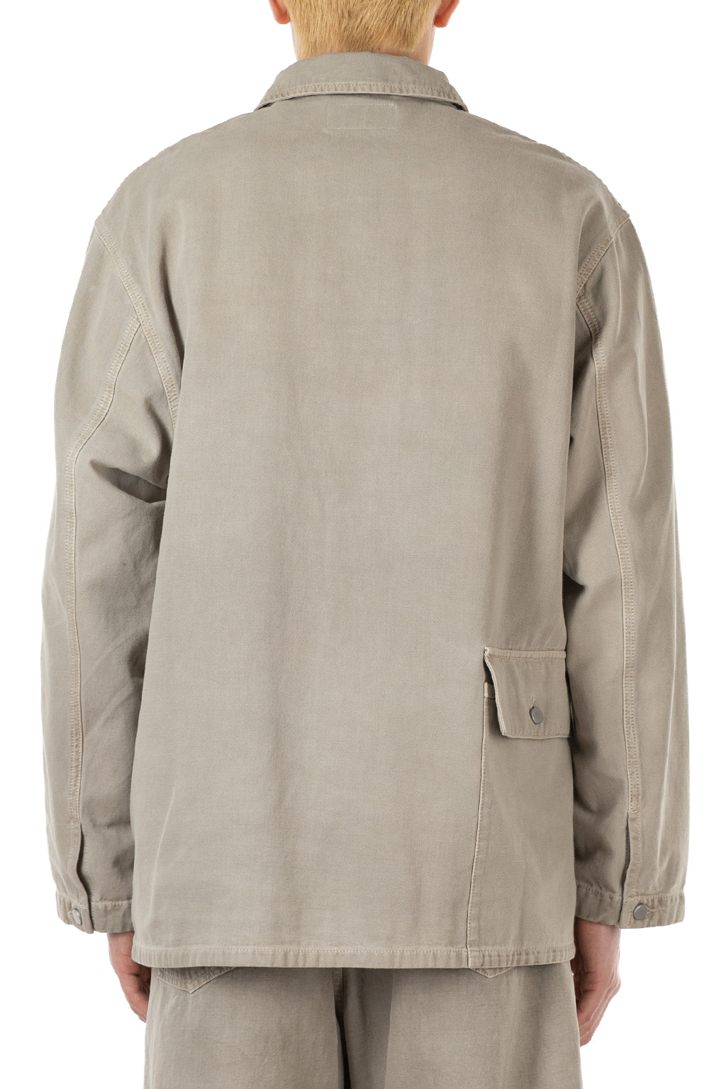 Lemaire - Utility Overshirt - Snow Broken Twill - Moonstone