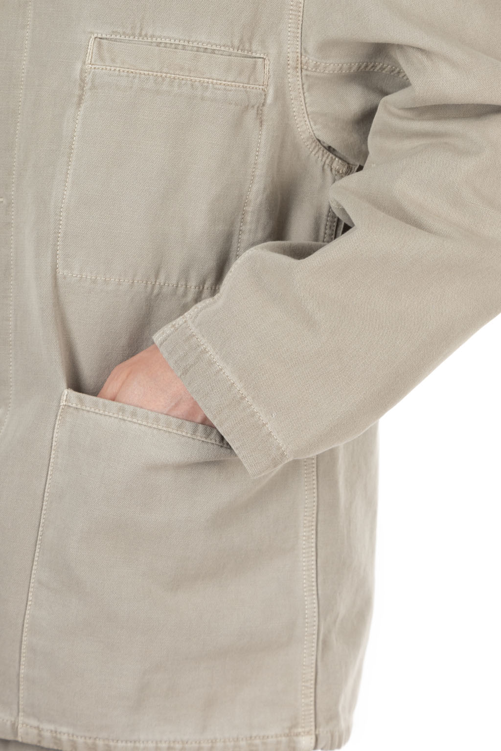 Lemaire - Utility Overshirt - Snow Broken Twill - Moonstone