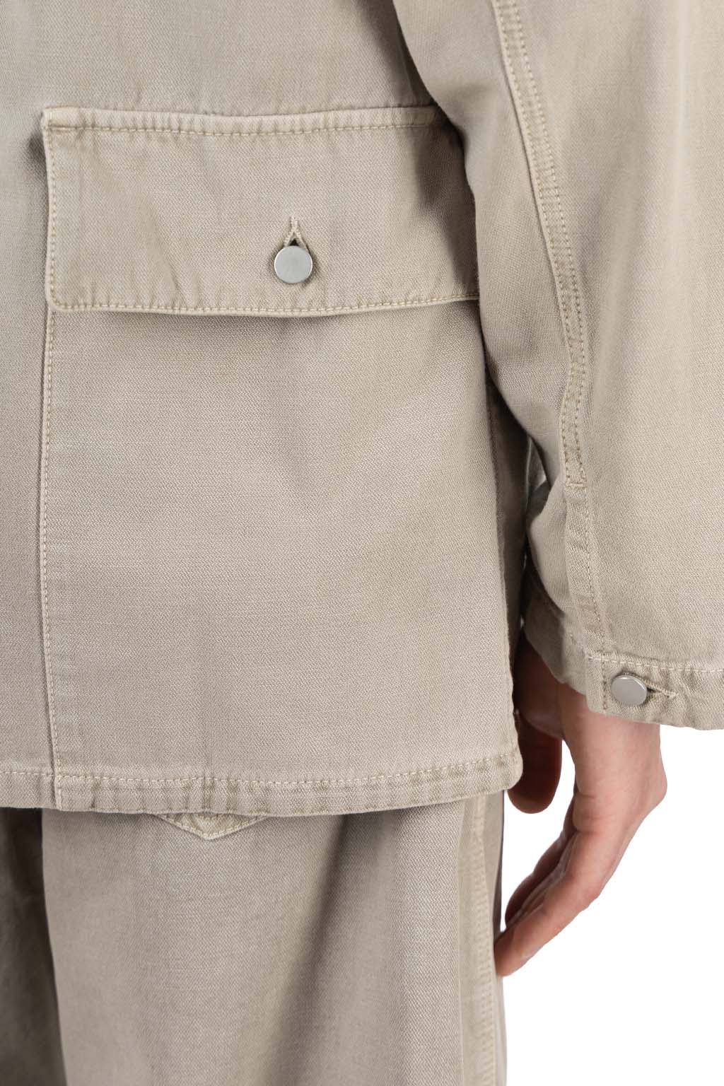 Lemaire - Utility Overshirt - Snow Broken Twill - Moonstone