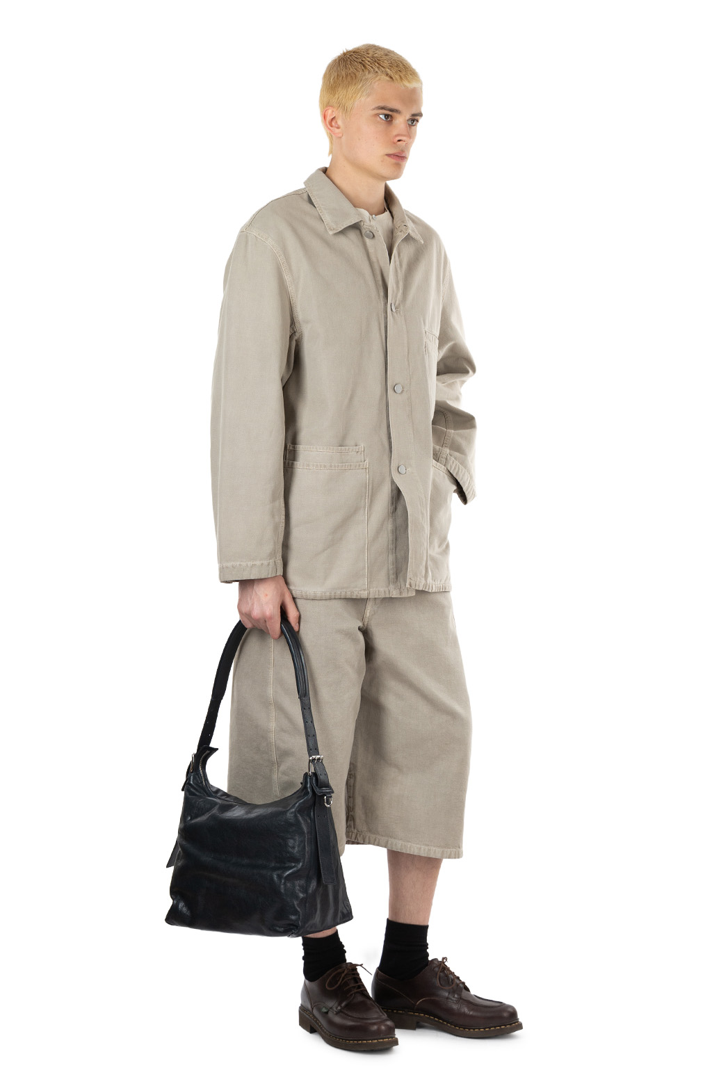 Lemaire - Utility Overshirt - Snow Broken Twill - Moonstone