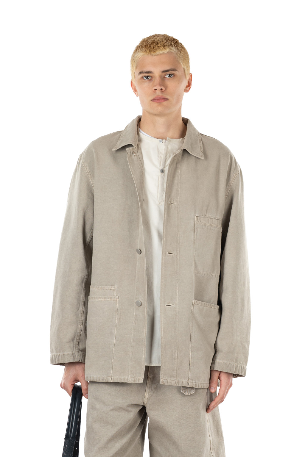 Lemaire - Utility Overshirt - Snow Broken Twill - Moonstone