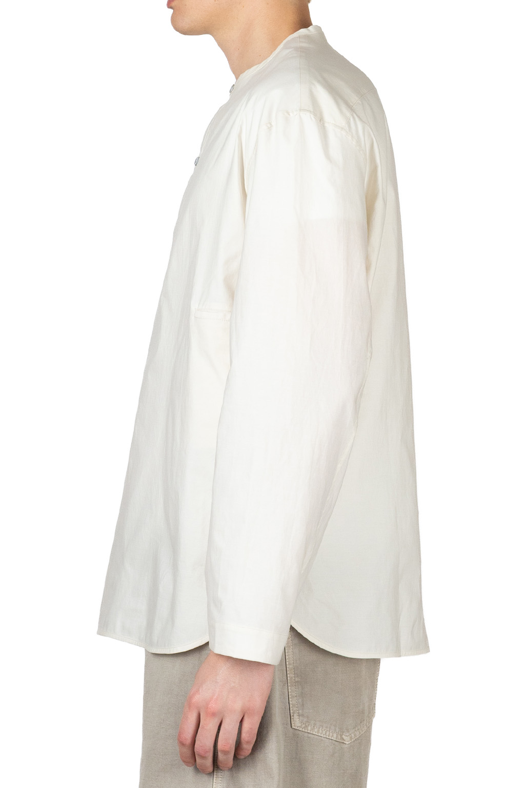Lemaire - Vareuse Top - Washed Cotton Silk - Light Cream