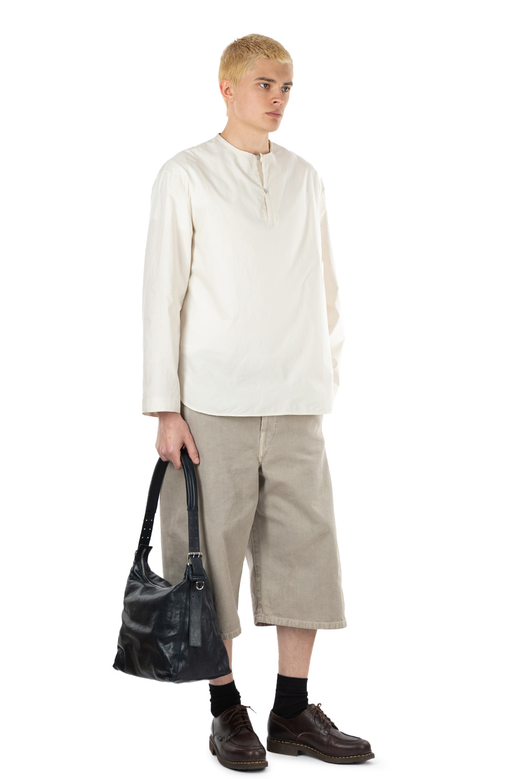 Lemaire - Vareuse Top - Washed Cotton Silk - Light Cream