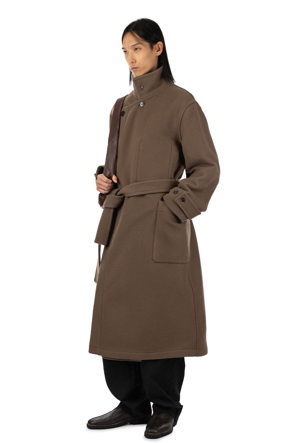 Lemaire - Wrap Coat - Dark Squirrel