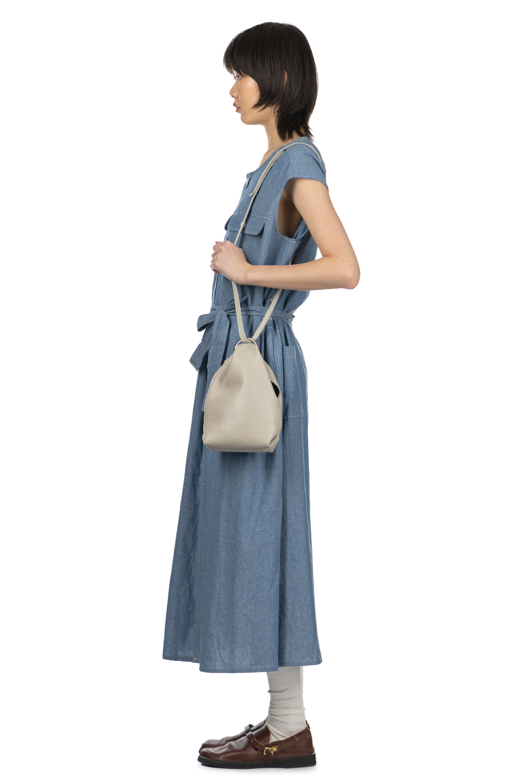 MARROW - Double Faced Ring Muff-Pearl Gray