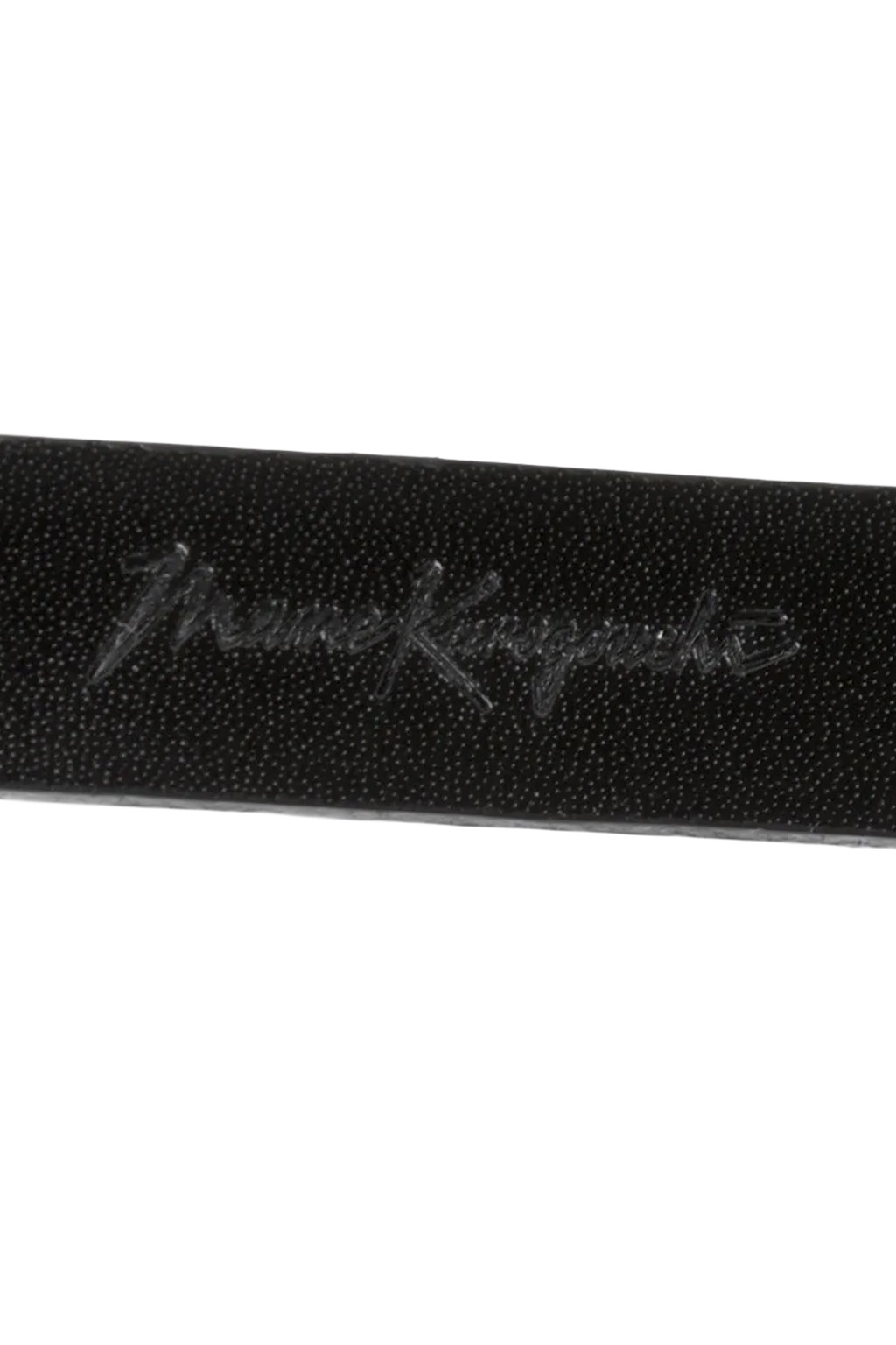 Mame Kurogouchi - Cow Leather Narrow Belt - Black