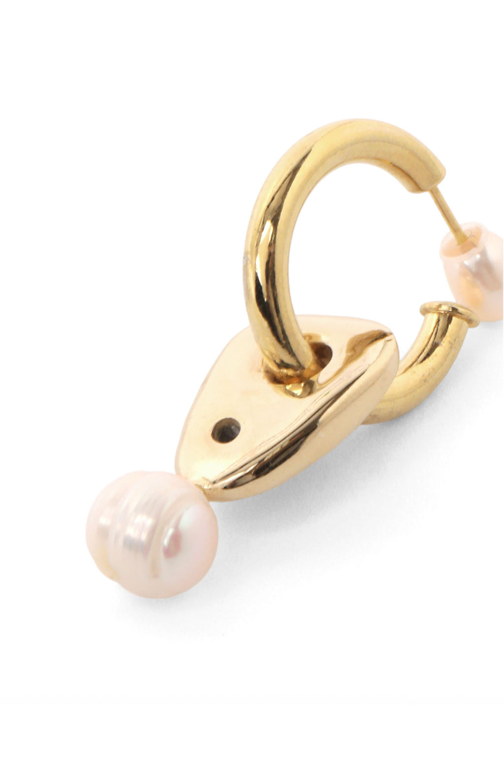 Mame Kurogouchi - Freshwater Pearl Brass  Earrings - Gold