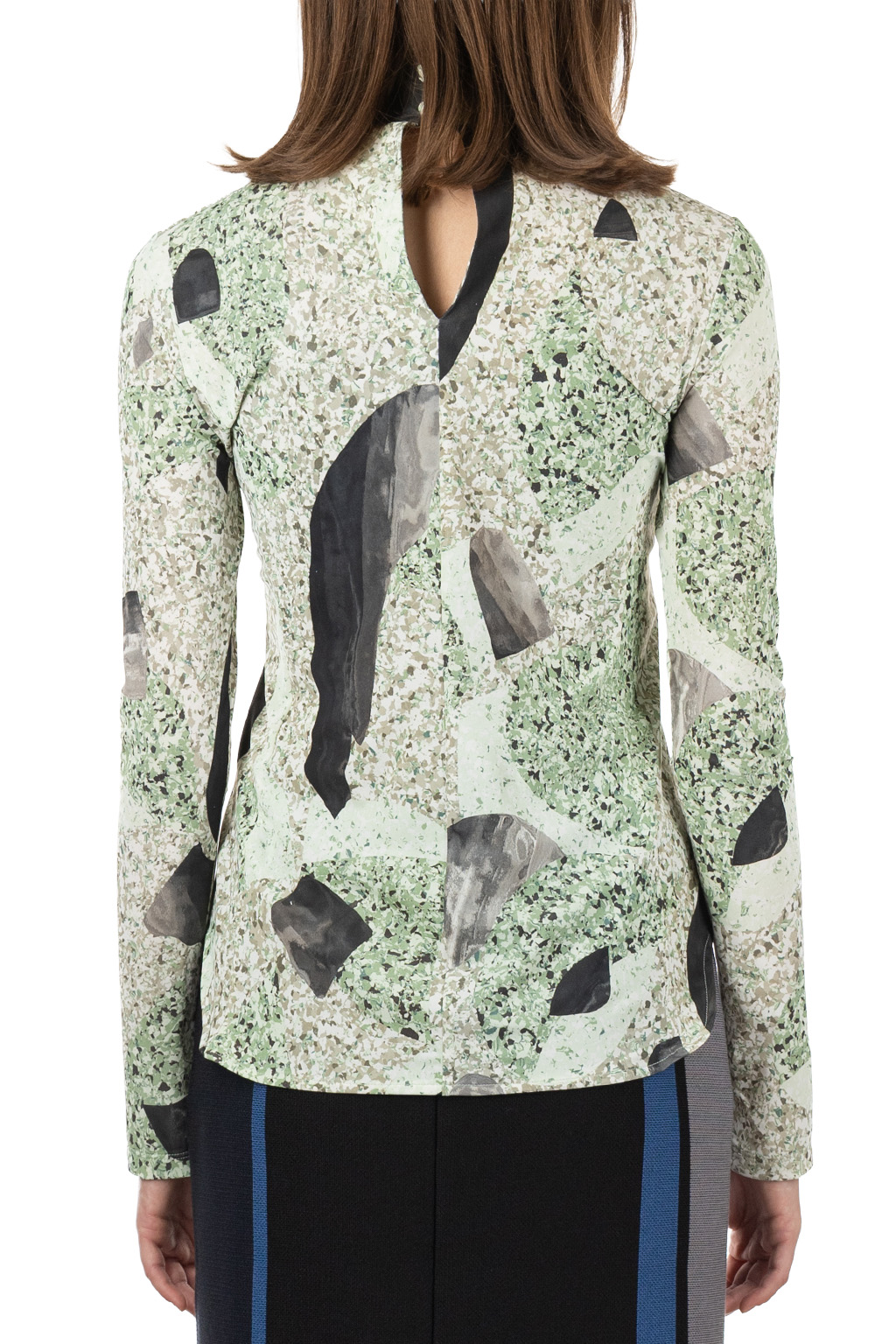 Mame Kurogouchi - Jersey High Neck Top  - Green