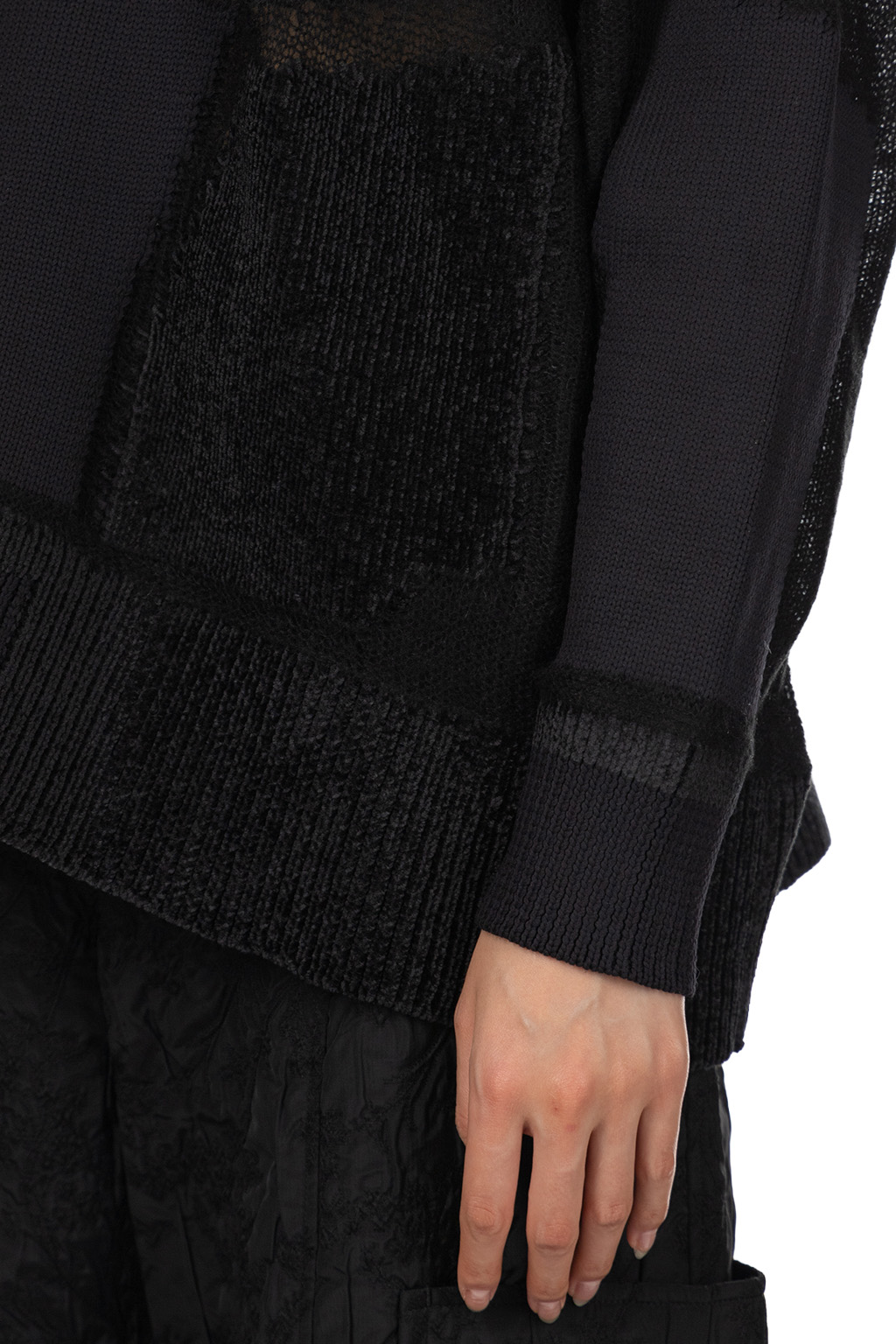 Mame Kurogouchi - Katachi Motif Knited  Sweater - Black