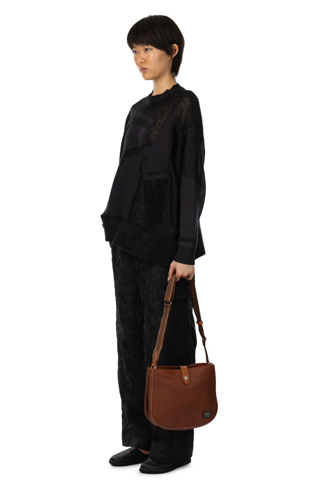 Mame Kurogouchi - Katachi Motif Knited  Sweater - Black