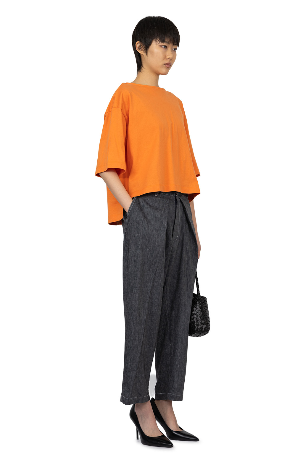 Manon - Boatneck Tee - Orange