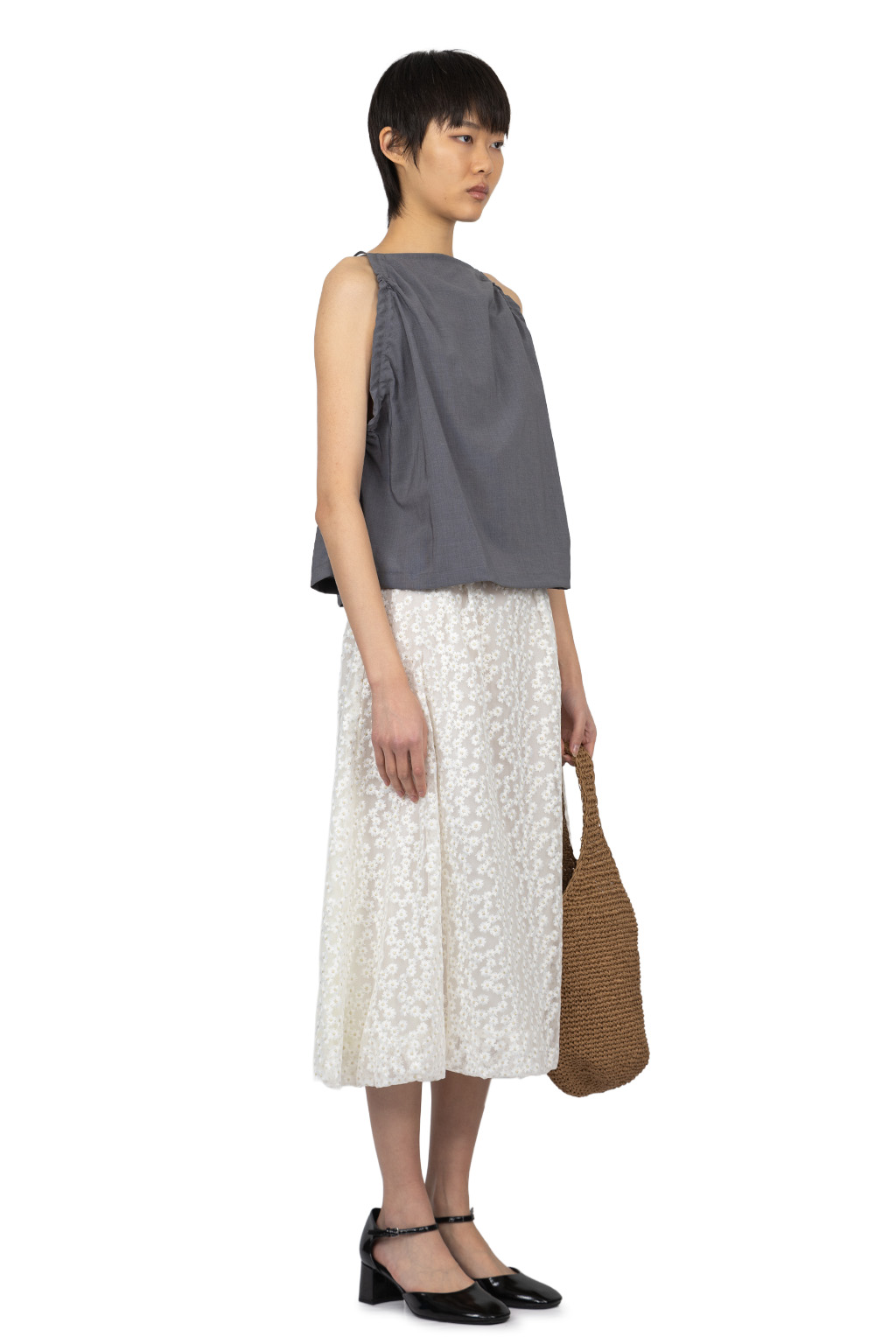 Manon - Gathered Camisole - Grey