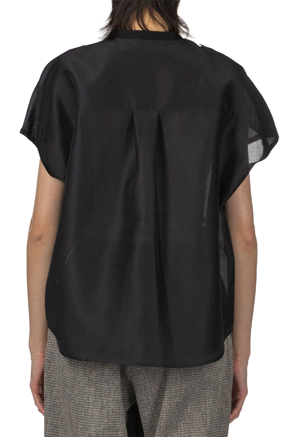 Manon - Organdy French Blouse - Black