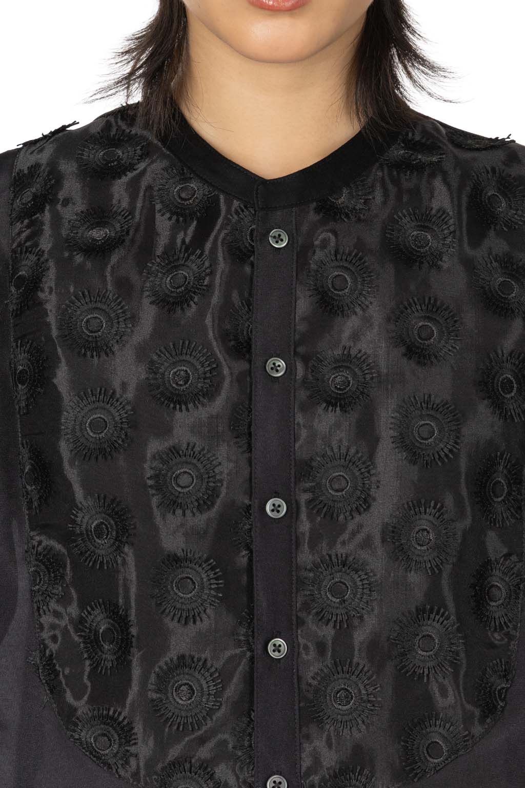 Manon - Organdy French Blouse - Black