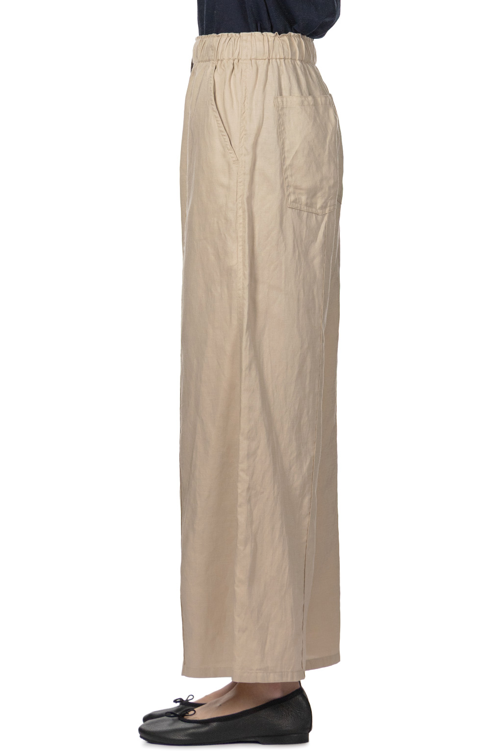 Manon - Pintuck Wide Pants - Beige