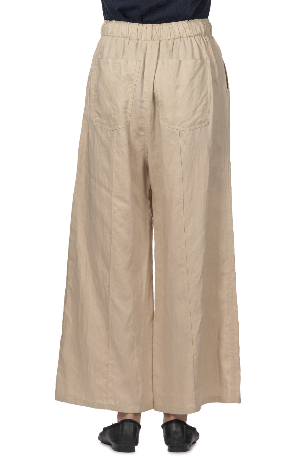 Manon - Pintuck Wide Pants - Beige