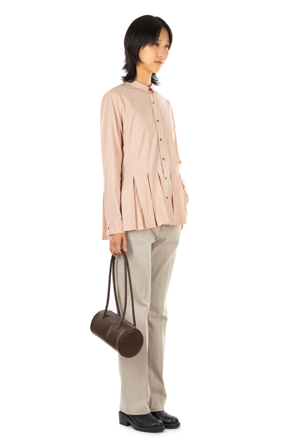 Manon - TROPICAL PLEATS DRESS SHIRT