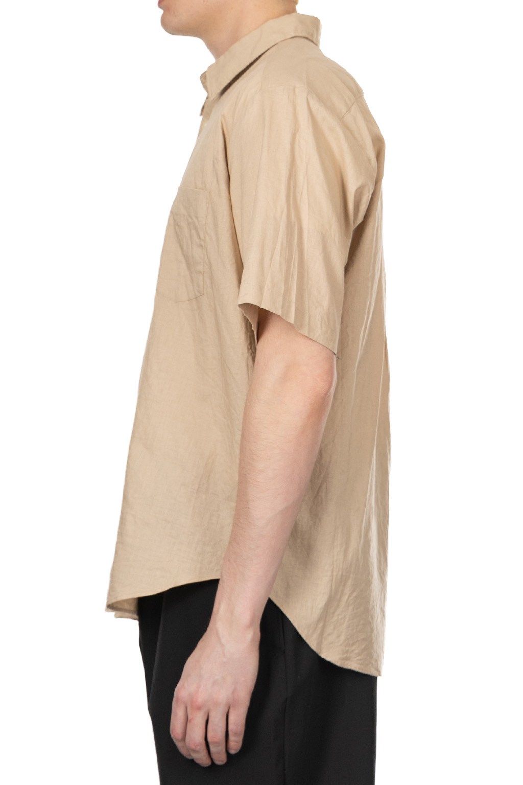 Manual Alphabet - C/L Loose Fit R/C SS Shirt - Beige