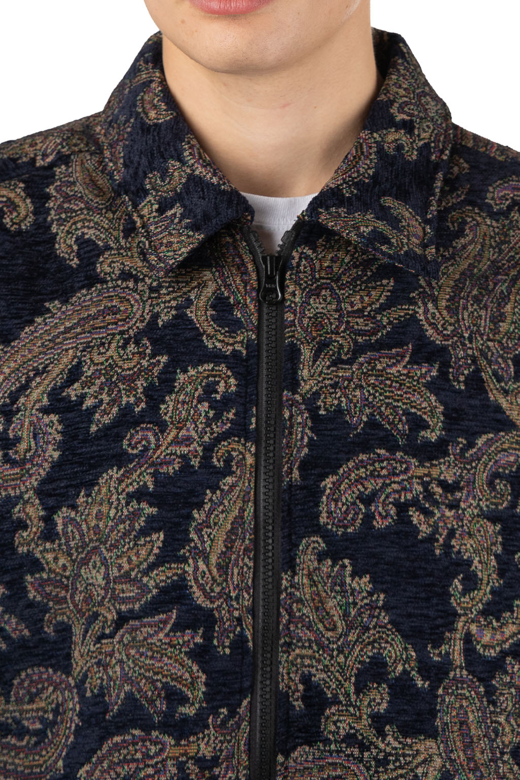 Manual Alphabet - Gobelin Zip Jacket - Navy