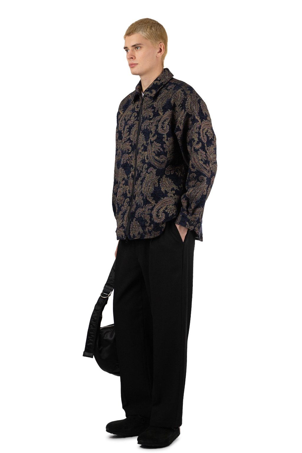 Manual Alphabet - Gobelin Zip Jacket - Navy