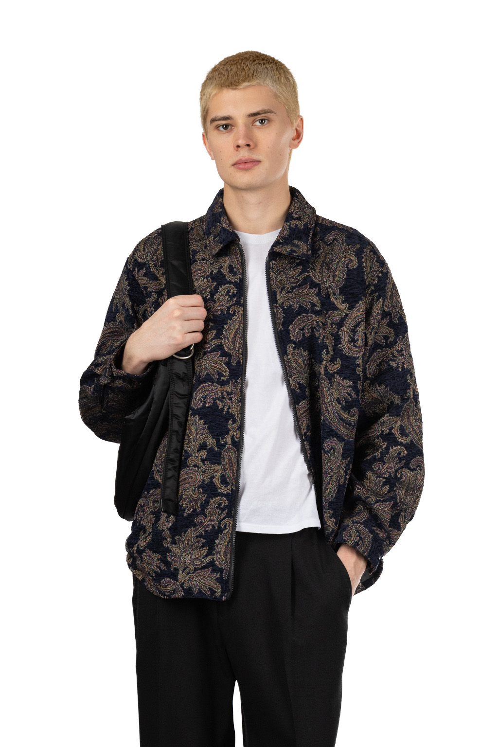 Manual Alphabet - Gobelin Zip Jacket - Navy