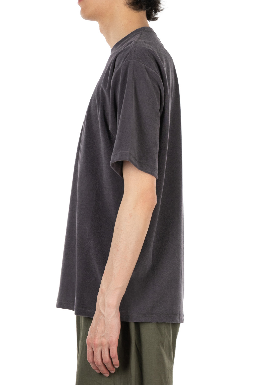 Manual Alphabet - High Gauge Pile Crew Neck Tee - Charcoal