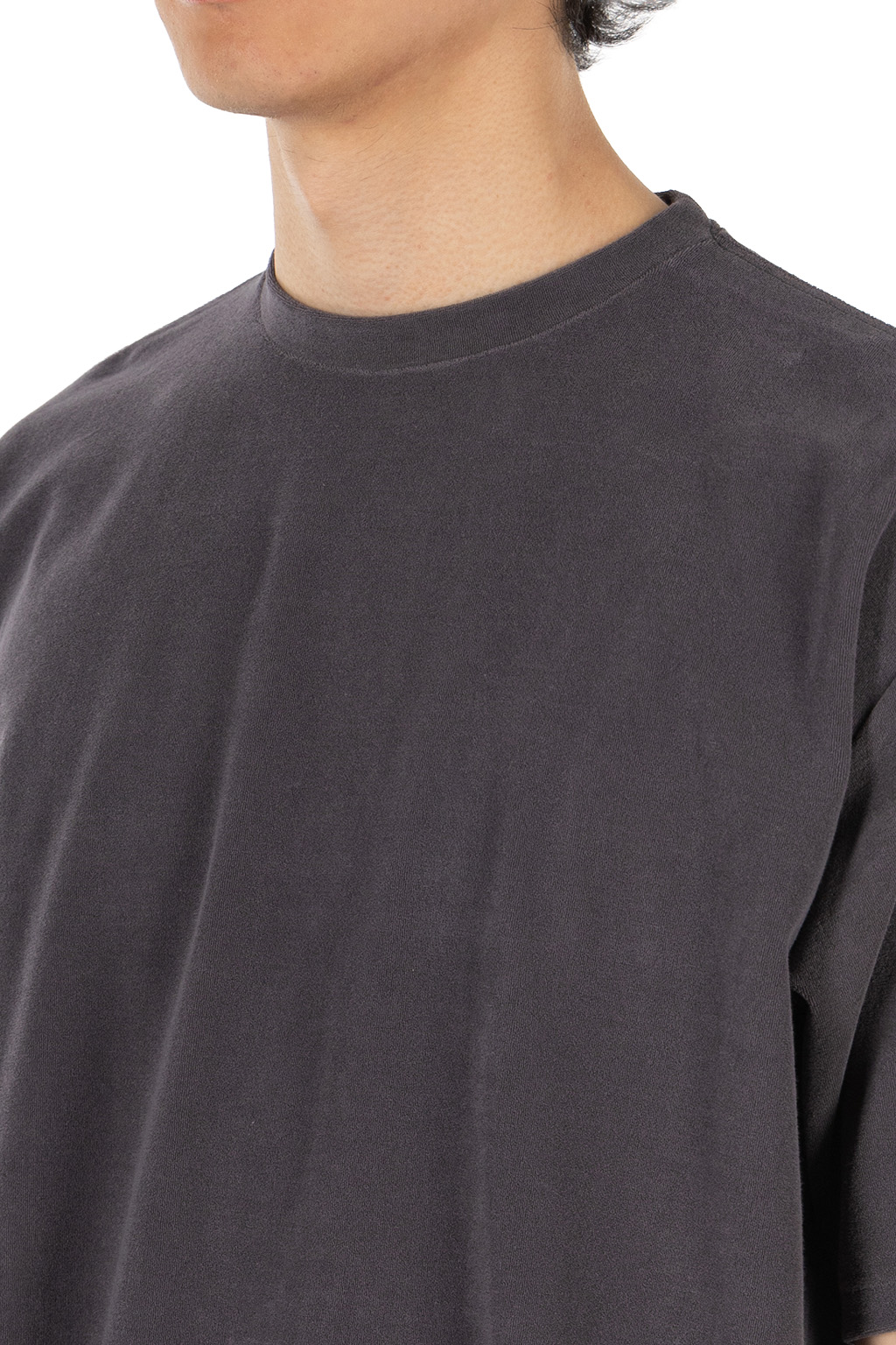Manual Alphabet - High Gauge Pile Crew Neck Tee - Charcoal