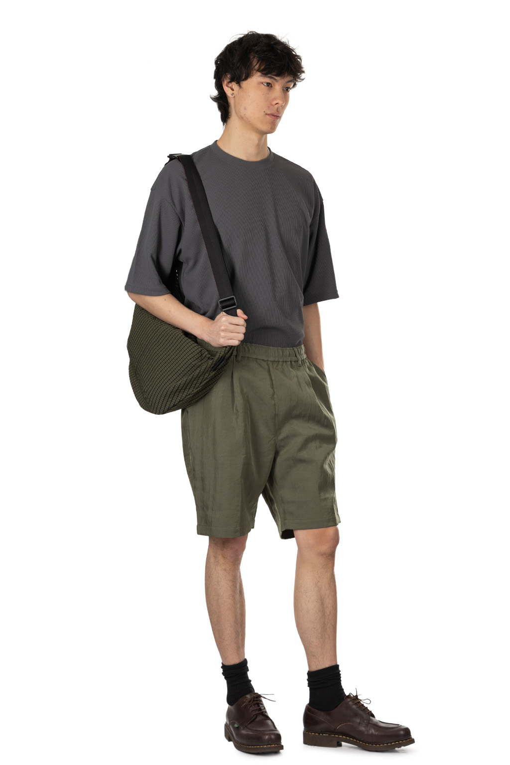 Manual Alphabet - Nylon Twill Shorts - Sage