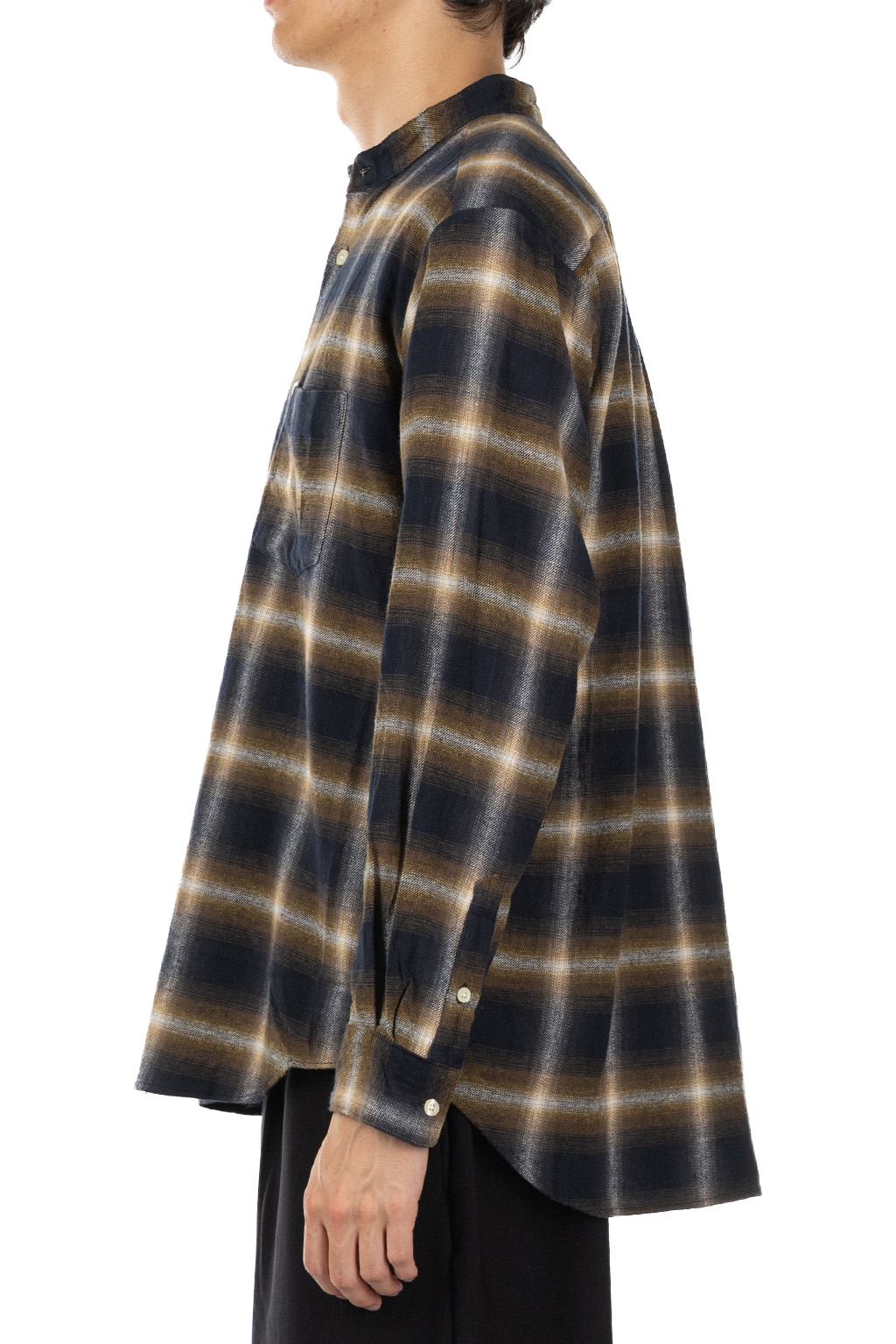 Manual Alphabet - Ombre Check Loose Fit BC Shirt Yellow and Black