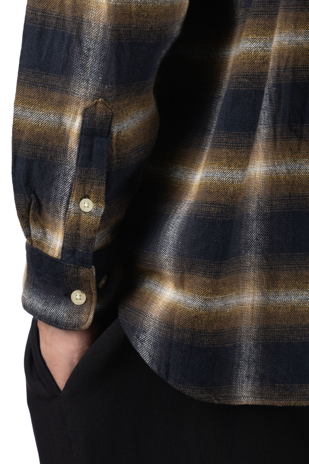 Manual Alphabet - Ombre Check Loose Fit BC Shirt Yellow and Black