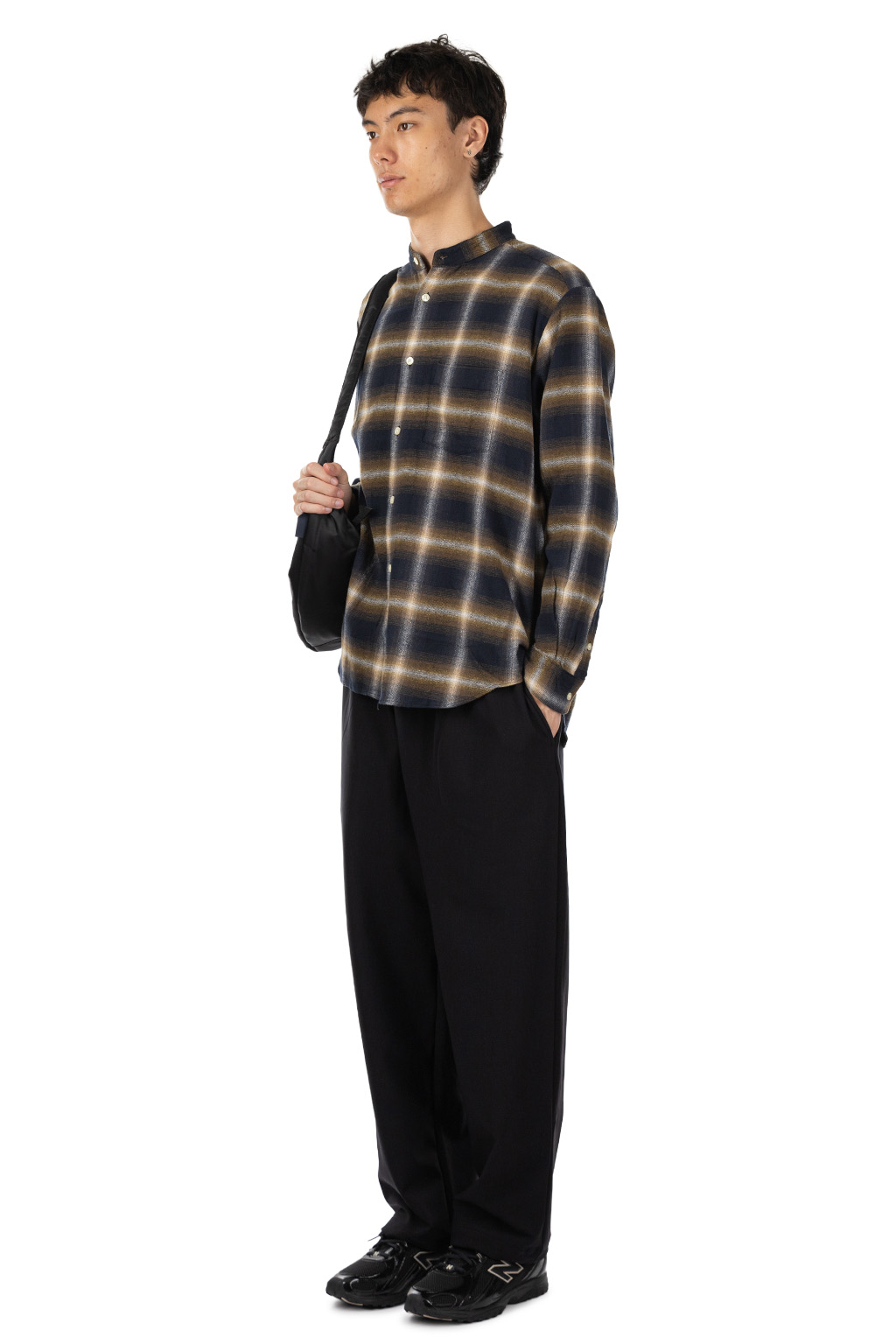 Manual Alphabet - Ombre Check Loose Fit BC Shirt Yellow and Black