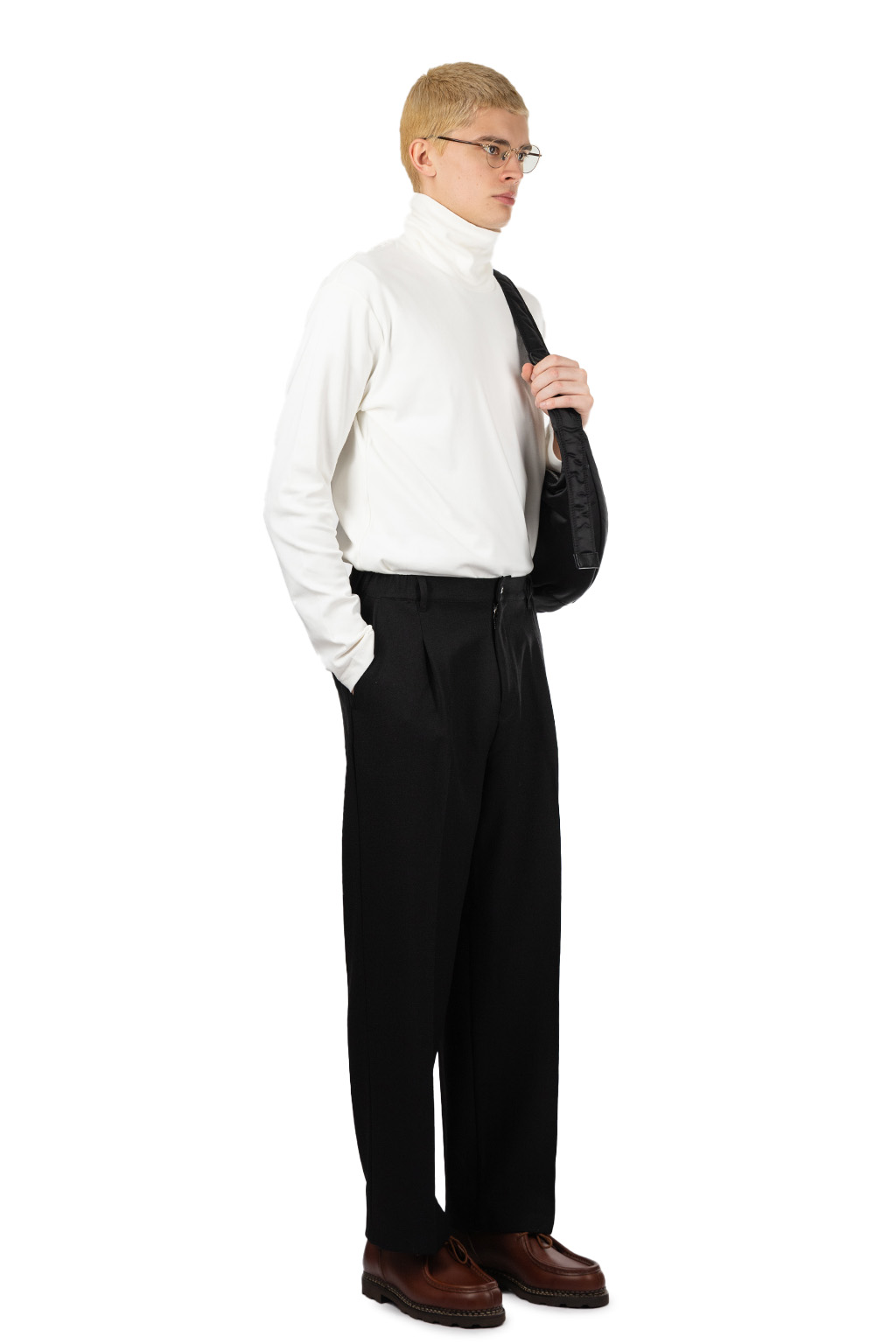 Manual Alphabet - Rodeo Serge One-Tuck Pants - Black