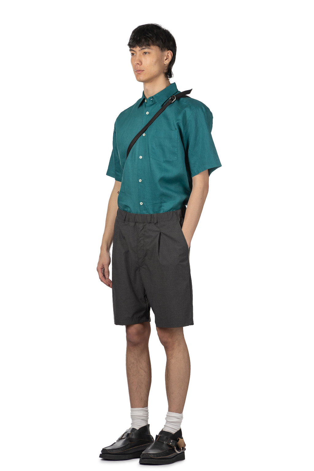 Manual Alphabet - TR Typewriter Short Pants - Charcoal