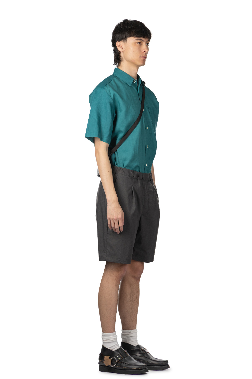 Manual Alphabet - TR Typewriter Short Pants - Charcoal