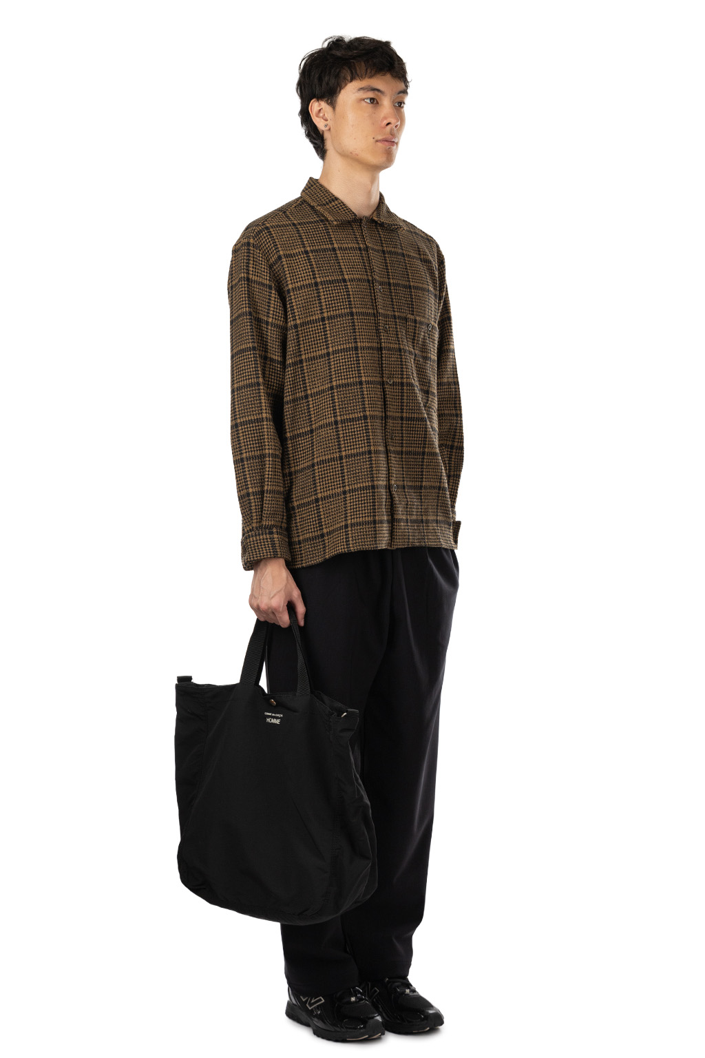 Manual Alphabet - Tweedy check Shirt - Brown