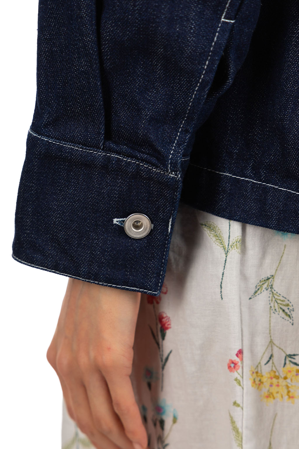 NARU  - 12oz Collarless Jacket - Indigo