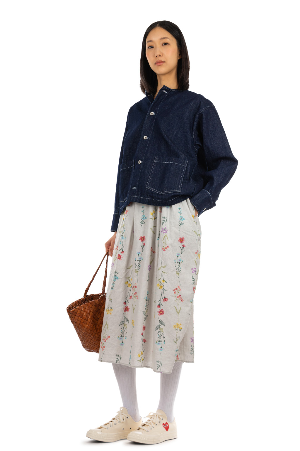 NARU  - 12oz Collarless Jacket - Indigo