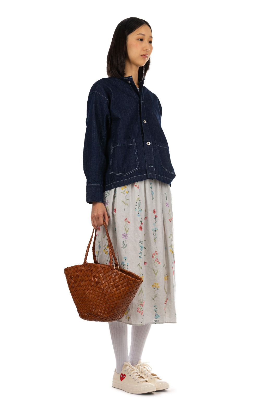 NARU  - 12oz Collarless Jacket - Indigo