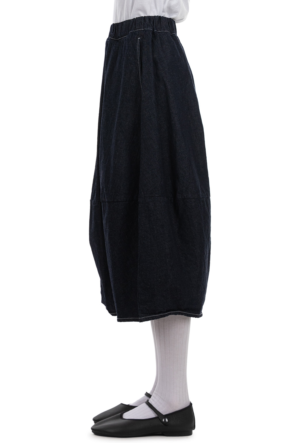 NARU  - 8oz Denim Egg Skirt - Blue