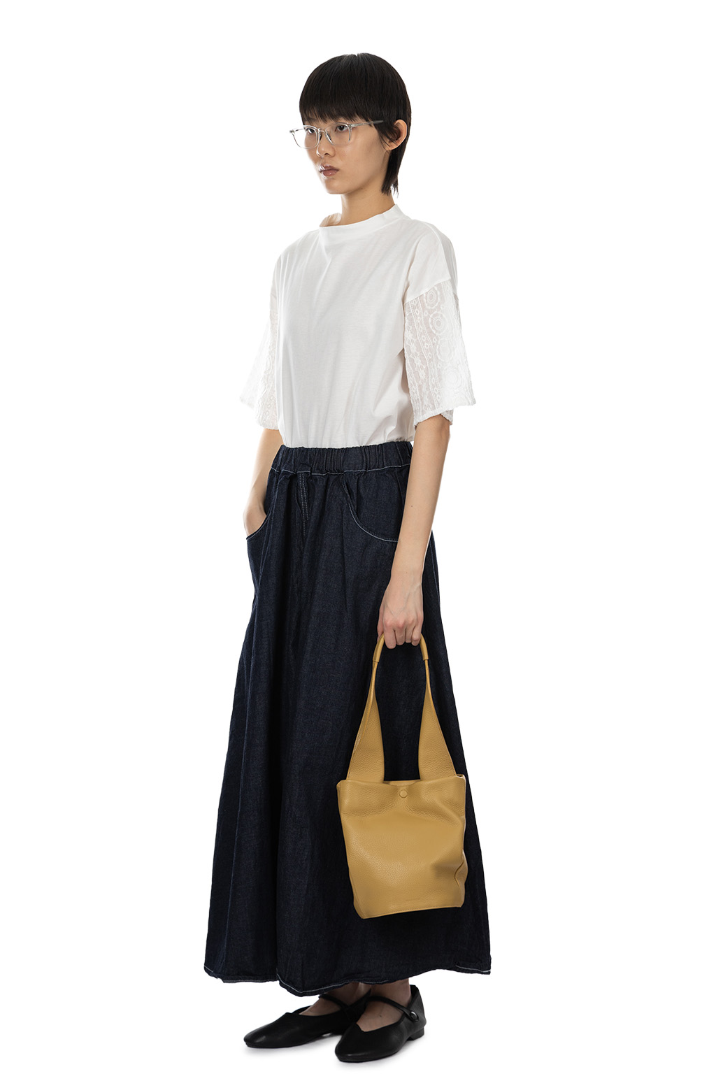 NARU  - 8oz Denim Noppo Skirt - Indigo